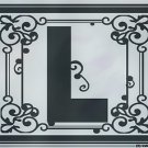 Monogram Floral Family Vinyl with Last Name Custom Wall Vinyl Decal - Letter L