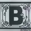 Monogram Floral Family Vinyl with Last Name Custom Wall Vinyl Decal - Letter B