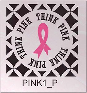 Breast Cancer Awareness - Think Pink with Breast Cancer Ribbon - Vehicle Decal