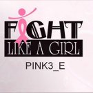 Breast Cancer Awareness - Fight Like A Girl - Vehicle Decal