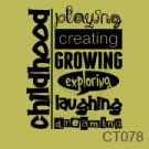 Childhood - Playing Creating Growing Exploring Laughing Dreaming Wall Vinyl