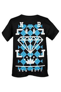 Hot Topic New Boyz Diamond Slim-Fit Size X-Small T-Shirt NWOT