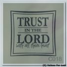 Trust in the Lord with All Thine Heart Custom Wall Vinyl Decal