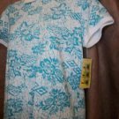Palm Grove Golf Shirt/Top - Blue Print - Small