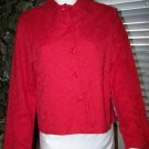 SARA STUDIO Womans Petite Medium Red Blouse / Blazer
