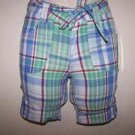 JEWEL Girls Fabric Belted plaid Shorts sz 6