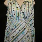 Manhattan Girl Sleeveless Top Green/Black/Blue Sz M NWT