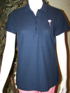 LINE UP Womans Large Navy Golf Blouse Top