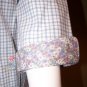 KENETH TOO Womans Small Plaid Blouse - Light Blue Plaid