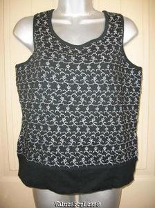 David Brooks Tank Top - Black - Large - NWT