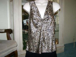 CINEMA ETOILE Cheetah Print Camisole Small