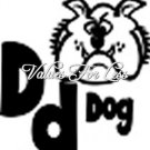 Animal / Insect Monogram Wall Vinyl Letter D d is for Dog 12" x 12" Vinyl Decal