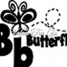 Animal / Insect Monogram Wall Vinyl Letter B b is Butterfly 12" x 12" Decal