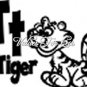 Animal / Insect Monogram Wall Vinyl - Letter T t Tiger 12" x 12" Vinyl Decal