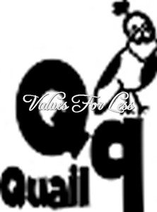 Animal / Insect Monogram Wall Vinyl - Letter Q q Quail 12" x 12" Vinyl Decal