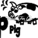 Animal / Insect Monogram Wall Vinyl - Letter P p Pig 12" x 12" Vinyl Decal