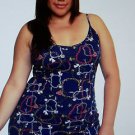TORRID Blue Chain Print Scoop Neck Size 2X Basic Cami Tank Top