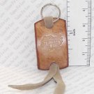 Hand Tooled Leather Keychain - Light Brown and Tan Stagecoach