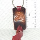 Hand Tooled Leather Keychain - Horse Head in Black and Brown Leather