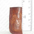 Hand Tooled Leather Bic Lighter Cover - Brown and Tan Leather Tooled Horse Head