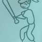 Female Batter Baseball Player Stick Family Decal