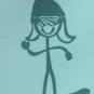 Female Snowboarder Snowboarding Mom Stick Family Decal
