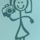 Female with Camera Mom with Camera Stick Family Decal
