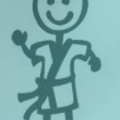Karate Male Stick Family Decal
