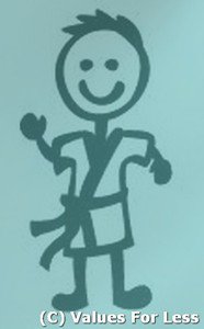 Karate Male Stick Family Decal