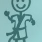Karate Male Stick Family Decal