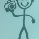 Male Dad with Camera Photography Male Stick Family Decal