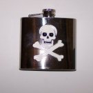 HOT TOPIC Skull Liquor Hip Flask Stainless Steel 5 fl.oz.