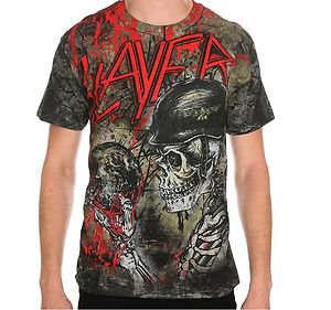 HOT TOPIC Slayer Demonic Soldier Small T-Shirt