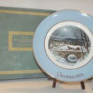 Avon Christmas Plate Series 7th Edition Dashing Through the Snow Collector Plate