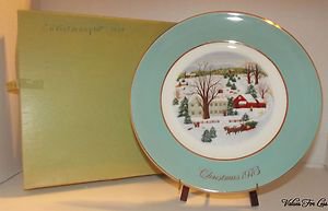 Avon Christmas Series: Christmas on the Farm 1973 Christmas Avon Plate
