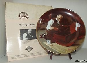 Knowles - Grandpa's Gift - Rockwell Society of America Collectible Plate