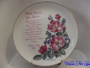 Thank Heaven For Mothers Mother's Day 1980 Commemorative Edition Genuine Plate
