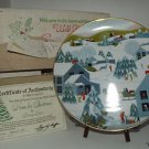 1982 World Book Annual Christmas Plate Series Home For Christmas Collector Plate