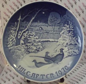 B&G  Bing Grondahl Christmas Collector Plate Pheasants in Snow Royal Copenhagen