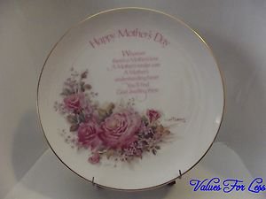 Mother's Day Roses Commemorative Edition Robert Laessig Collector Plate