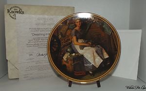 Knowles - Dreaming in the Attic  - Rockwell Society of America Collectible Plate