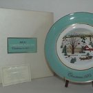 Avon Christmas Plate - 1973 - Christmas on the Farm Collectible Plate