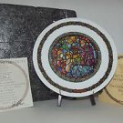 Noel Vitral Dans la Crechi by Restieau Henri D'Arceau Collector Plate