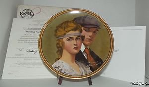 Knowles Meeting on the Path Rockwell Society of America Collectible Plate