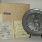 Creative World Pewter Plate by RJ Brown The Village Smithy Collector Plate 1978