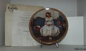 Knowles - Waiting at the Dance - Rockwell Society of America Collectible Plate