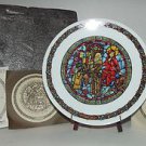 Noel Vitrail No Room At The Inn Refus D. Hebergment Collectible Plate COA & Box