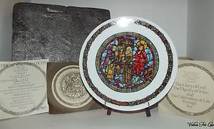 Noel Vitrail No Room At The Inn Refus D. Hebergment Collectible Plate COA & Box
