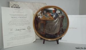 Knowles - Working In The Kitchen - Rockwell Society of America Collectible Plate