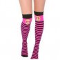 HOT TOPIC Neon Pink and Black Peace Sign Thigh Highs